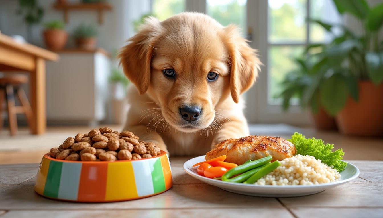 découvrez quelle alimentation est la plus adaptée pour votre chiot : croquettes ou ration ménagère ? conseils, avantages et inconvénients pour bien nourrir votre compagnon à quatre pattes.